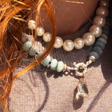 OCEAN WHISPER – aquamarine necklace – silver
