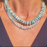 SEA LIGHT – Aquamarine Necklace  , 14k Gold