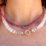 PINK SHADES – Gemstone Necklace 14 k Gold