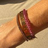 Ruby shimmer – bracelet – 14 k gold