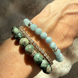 AFRICAN TURQUOISE – bracelet – sterling silver