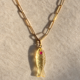 Lucky Fish Charm – Lemon Quartz
