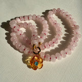 GOLDEN BLOOM – London Blue Topaz & Citrine Pendant in 18 kt Gold