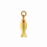 Lucky Fish Charm – Lemon Quartz