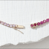 ROSÉ OMBRÉ SAPPHIRE – natural sapphire bracelet – 14 k gold