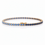 BLUE SAPPHIRE OMBRÉ – Tennis Bracelet – 14 k gold