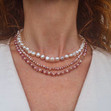 RADIANT GRACE – tourmaline & pearl necklace – 14 k gold
