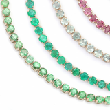 ALEXANDRITE & PINK SAPPHIRE – Tennis Bracelet – 14 k gold