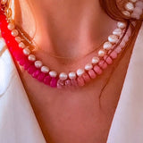 PINK SHADES – necklace – 14 k gold