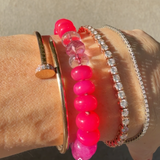 PINK AMBRÉ – bracelet – gold vermeil