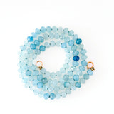 SEA LIGHT – Aquamarine Necklace  , 14k Gold
