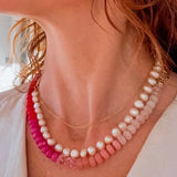 PINK SHADES – necklace – 14 k gold
