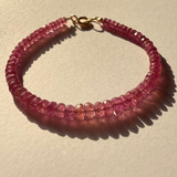 Ruby shimmer – bracelet – 14 k gold