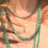 EMERALD FLOW – necklace – 14 K gold
