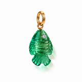 Mini Lucky Fish Charm – Green Tourmaline Quartz
