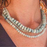 SERENE WATERS –Aquamarine Necklace, 14k Gold