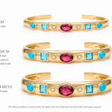 SIGNATURE CUFF — Pink Tourmaline, Apatite & Turquoise