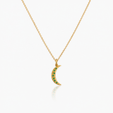 EMERALD MOON – emerald pendant – 14 k gold