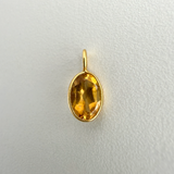 CITRINE – charm – 18 K gold