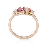 Toi et Moi Ring – Natural Pink & Peach Spinel, Diamonds, 14K Rose Gold