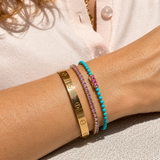 TURQUOISE GLOW – natural sapphire bracelet – 14 k gold