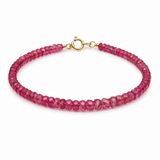 Ruby shimmer – bracelet – 14 k gold