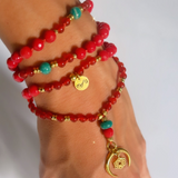 The Goddess Necklace – Red Coral, Carnelian & Amazonite