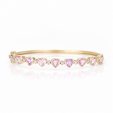 SIGNATURE HEART BANGLE — Pink Sapphires & Diamonds