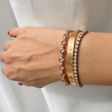 SIGNATURE HEART BANGLE — Pink Sapphires & Diamonds