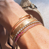 ROSÉ OMBRÉ SAPPHIRE – natural sapphire bracelet – 14 k gold