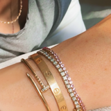 ROSÉ OMBRÉ SAPPHIRE – natural sapphire bracelet – 14 k gold