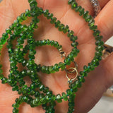 GREEN MUSE – Chromdiopside Necklace, 14 kt Gold