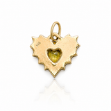 YELLOW HEART – sapphire pendant – 14 k gold