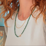 GREEN MUSE – Chromdiopside Necklace, 14 kt Gold