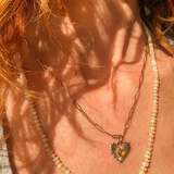 YELLOW HEART – Gelber Saphir Anhänger – 14 K Massivgold