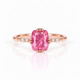 MUSE RING — Natural Pink Tourmaline & Diamonds, 14K Rose Gold