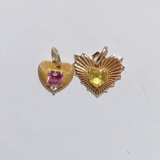 YELLOW HEART – Gelber Saphir Anhänger – 14 K Massivgold