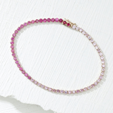 ROSÉ OMBRÉ SAPPHIRE – natural sapphire bracelet – 14 k gold