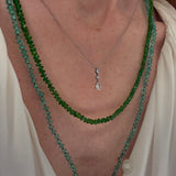 GREEN MUSE – chromdiopside necklace – 14 k gold