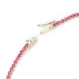 PIEGEON RED SPINEL – tennis bracelet – 14 k gold