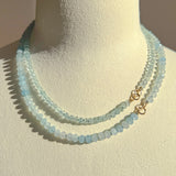 SERENE WATERS – aquamarine necklace – 14k gold