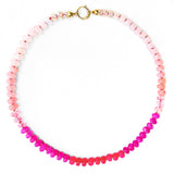 PINK SHADES – Gemstone Necklace 14 k Gold