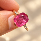 MUSE RING — Natural Pink Tourmaline & Diamonds, 14K Rose Gold