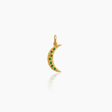 EMERALD MOON – emerald pendant – 14 k gold