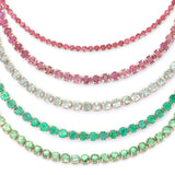 ALEXANDRITE & PINK SAPPHIRE – Tennis Bracelet – 14 k gold