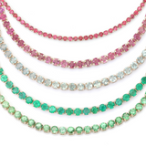 ALEXANDRITE & PINK SAPPHIRE – Tennis Bracelet – 14 k gold