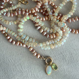 MORNING BLUSH – Ethiopian Opal Necklace – 18 K gold