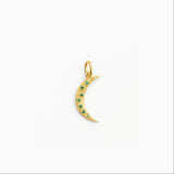 EMERALD MOON – Anhänger 14 K Gold & Natürliche Smaragde