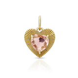 PFIRSICHTOURMALIN HERZ – Anhänger – 14 K Gold