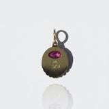 PINK TOURMALINE & ORANGE SAPPHIRE – pendant – 14 K gold